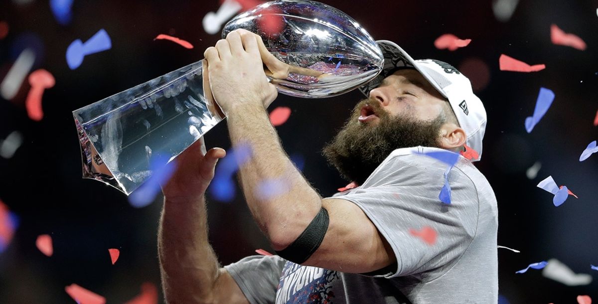 NFL, Super Bowl, Super Bowl XLIII, Atlanta, Georgia, Rams, Patriots, Los Ángeles, Nueva Inglaterra, New England, Mercedes-Benz Stadium, Julian Edelman, MVP, Jugador Más Valioso