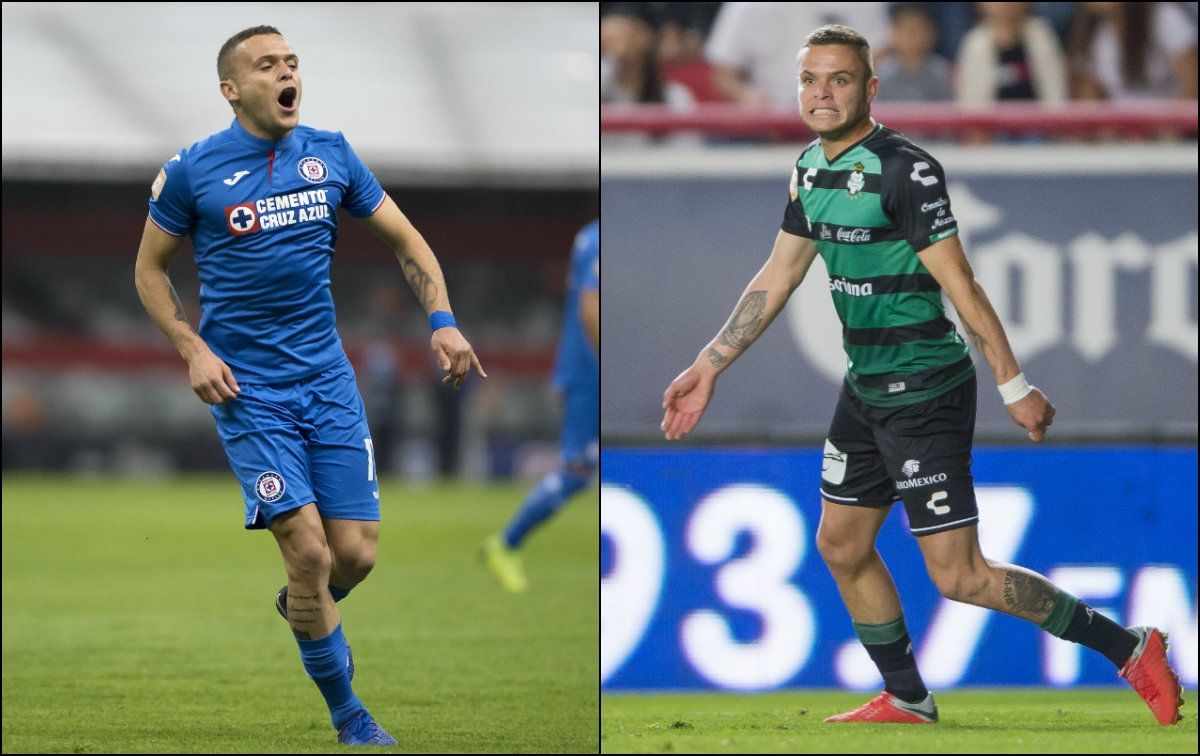 Jonathan Rodríguez Santos Laguna Cruz Azul Liga MX Clausura 2019 Jornada 7 Jared Borgetti Rodrigo Ruíz Christian Benítez Oribe Peralta
