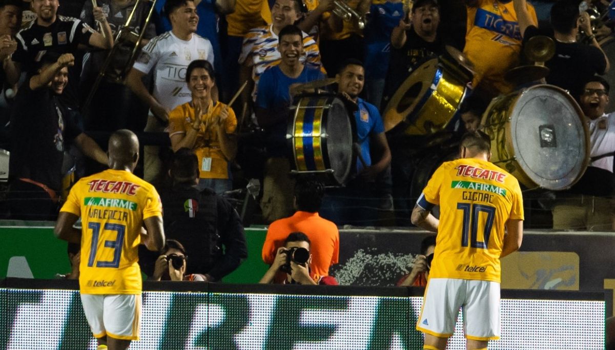 Tigres vencio Necaxa golazos Gignac taco doblete cano Valencia ligamx