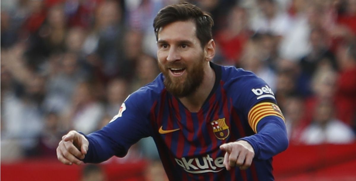 Messi lionel, Barcelona, hat-trick, sevilla, jornada 25, la liga, españa, temporada 2018-2019, catalán, andaluz, Estadio Ramón Sánchez-Pizjuán
