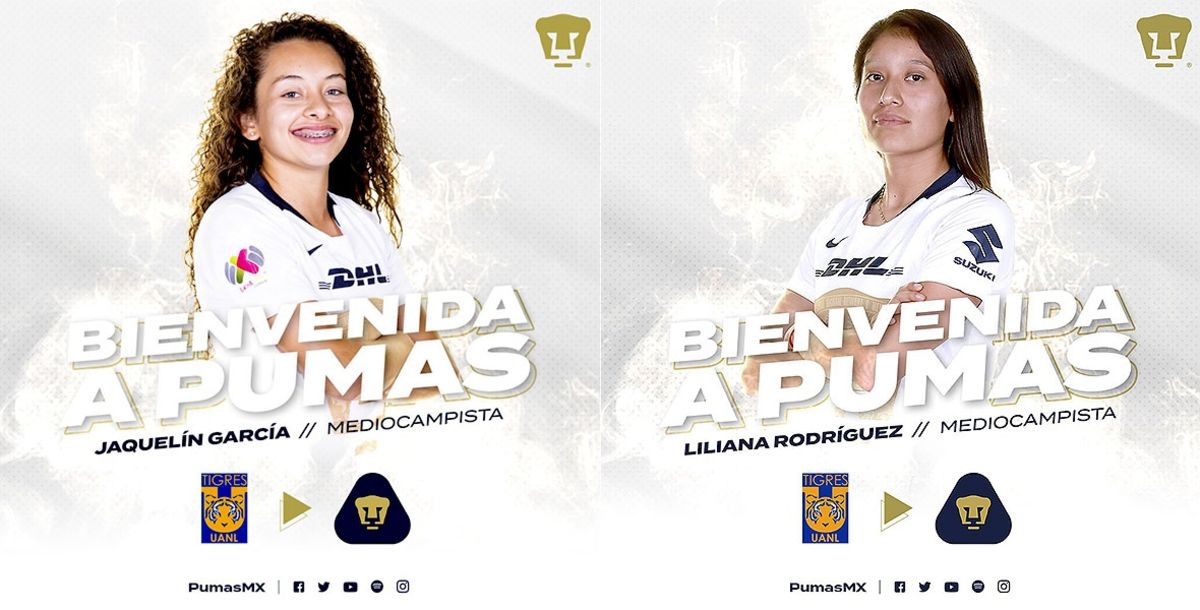 Liga MX Femenil, Liga MX, Tigres Femenil, Pumas, Jaquelin García, Liliana Rodríguez