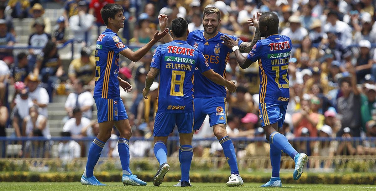 Tigres, Liga MX, Apertura 2019, André-Pierre Gignac, Gignac, gol 105, Pumas, CU, Estadio Olímpico Universitario