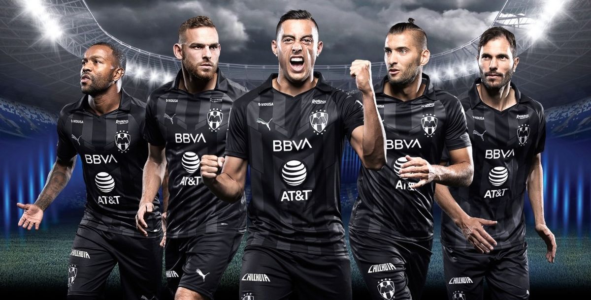 rayados nueva camiseta negra uniforme liga
