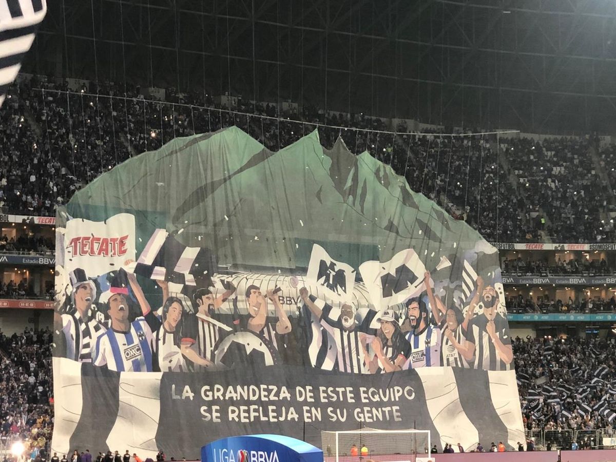 manta bandera cerro silla rayados pandilla america bbva