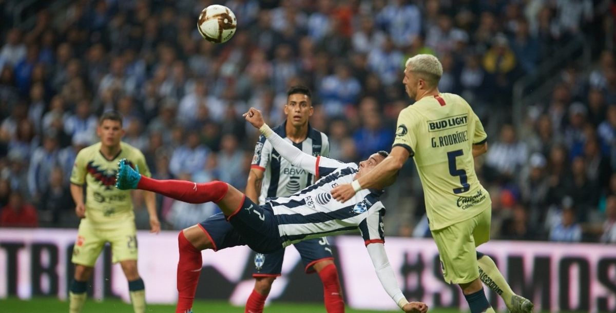 Rayados Liga MX Rogelio Funes Mori, partido, america, final, ida, estadio bbva, chilena