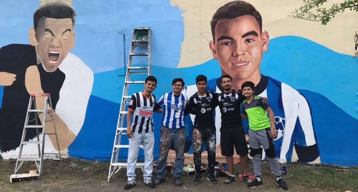 Liga MX, Rayados, mural, charly rodriguez, aficionados, san nicolas, colonia industrias del vidrio