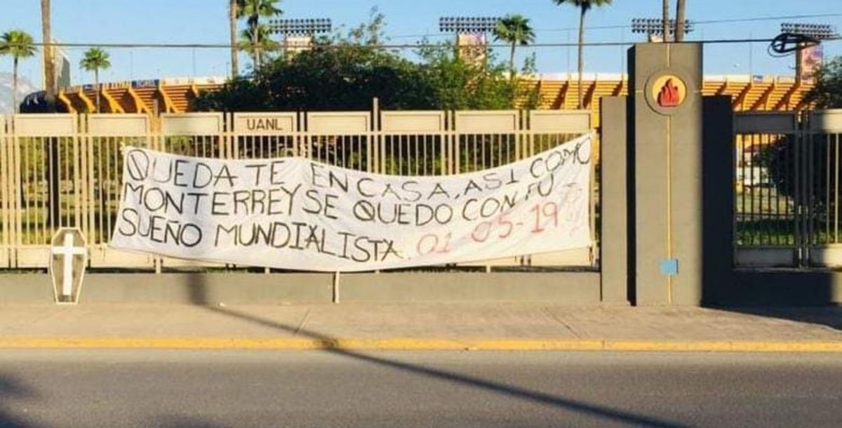 Liga de campeones de la conca, rayados, estadio universitario, final de conca, estadio bbva, mantas, universitario,