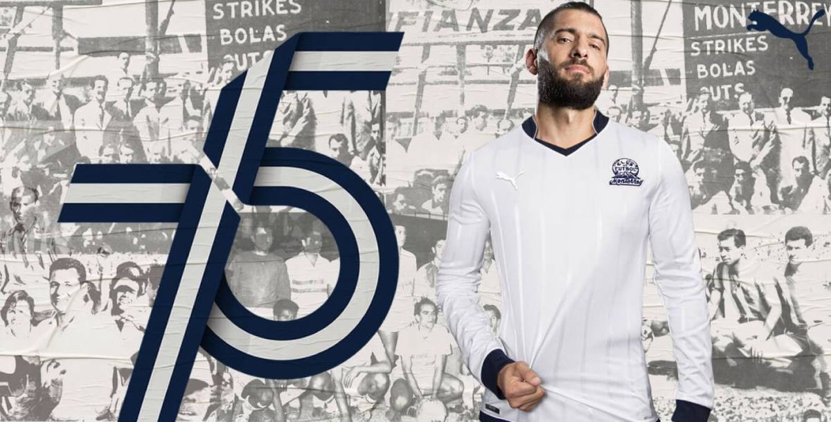 RAYADOS UNIFORME MONTERREY 75 ANIVERSARIO LIGA MX FUTBOL MEXICANO