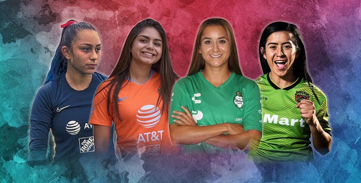 Liga MX Femenil, once femenil, tribuna, cancha, hermanas navarrete, Perla y Dayana, hermanas gutierrez, jana y jaydi, jugadoras, femenil,