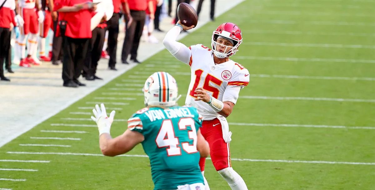 NFL, Semana 14, Chiefs, Dolphins, Miami, Kansas City, Patrick Mahomes