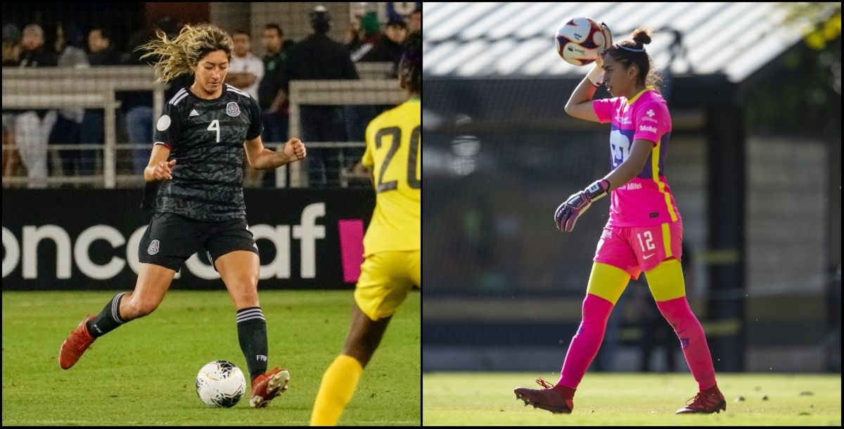 Selección Femenil Mayor, Mónica Vergara, Jocelyn Orejel, Melany Villeda, Kimberly Rodríguez, Emily Alvarado