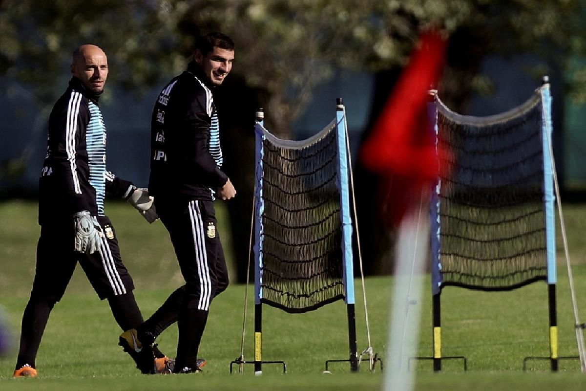 Nahuel Guzman entrenamiento seleccion argentina