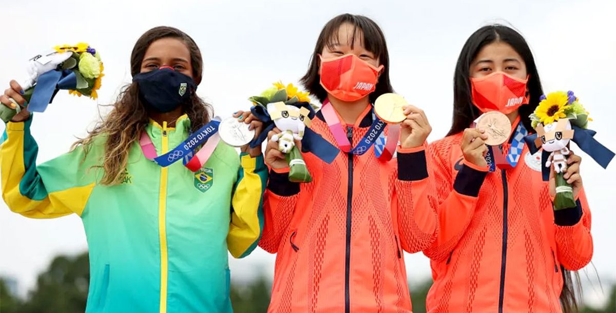 Juegos Olímpicos, Tokio 2020, Skateboarding, Momiji Nishiya, Rayssa Leal, Funa Nakayama
