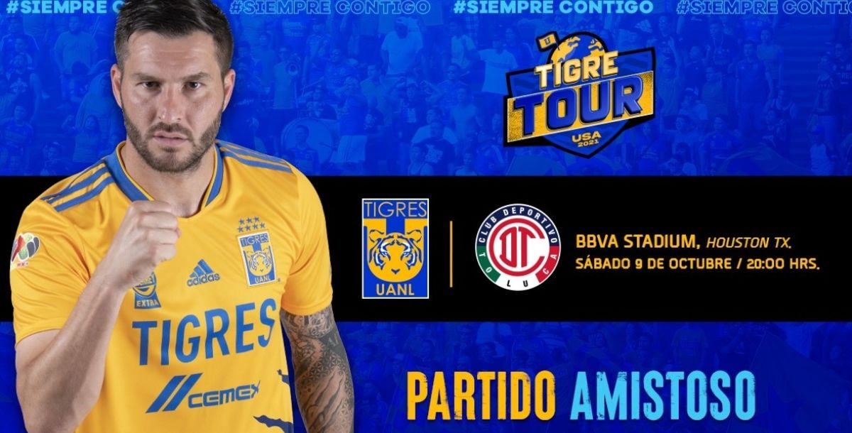 Tigres, partido, Tigre Tour, Houston, Toluca, Texas, Liga MX, amistoso