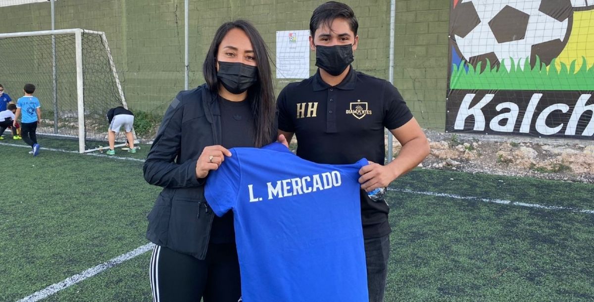 Liliana Mercado, escuela de futbol, Diamantes. nuevo león, cumbres