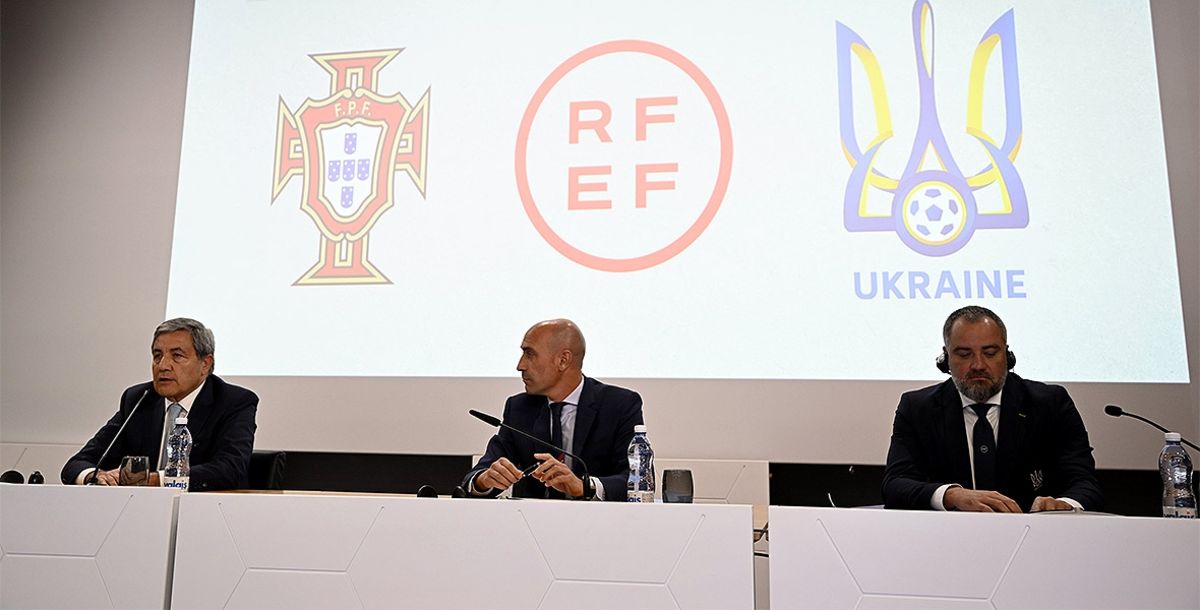 FIFA, Mundial 2030, Portugal, España, Ucrania, RFEF, FPF, UEFA, Luis Rubiales, Andriy Pavelko, Fernando Gomes
