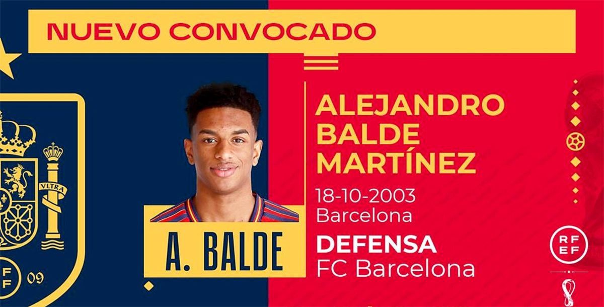 Qatar 2022, Mundial 2022, España, Alejandro Balde, José Luis Gayà, lesión, Barcelona, Jordi Alba