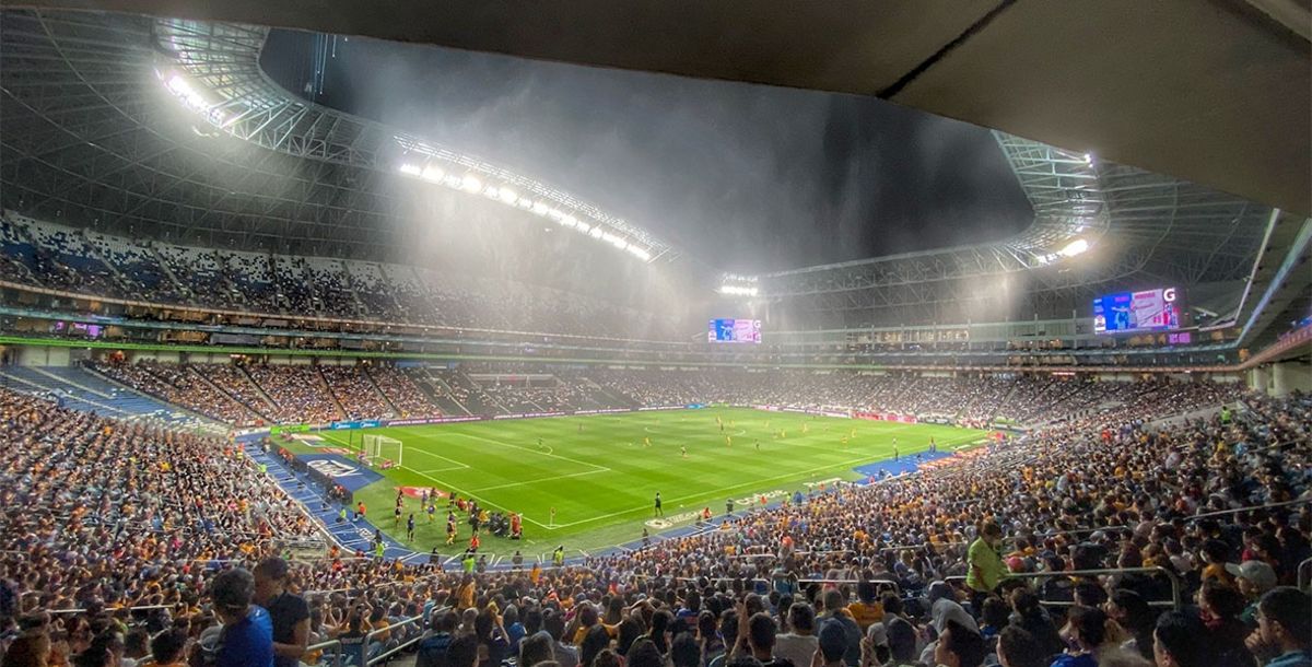 Rayados, Monterrey, Tigres, Liga MX, Clausura 2023, Liguilla, Semifinales, Estadio BBVA, lluvia, tormenta eléctrica