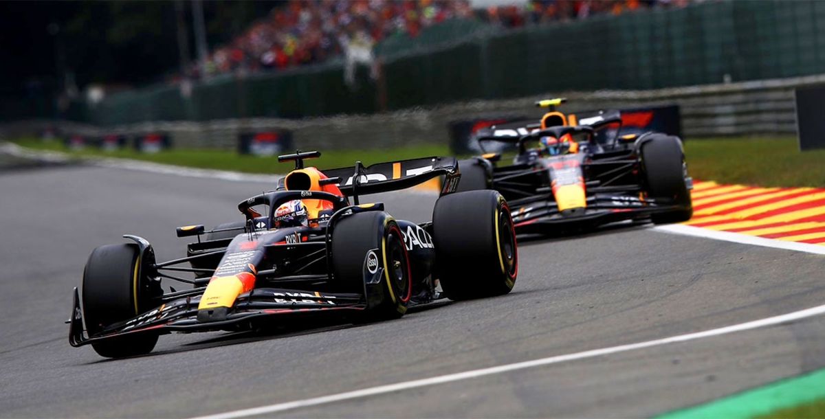 F1, Fórmula 1, Gran Premio de Bélgica, Spa-Francorchamps, carrera, Checo Pérez, Max Verstappen, Red Bull Racing, Mercedes, Ferrari