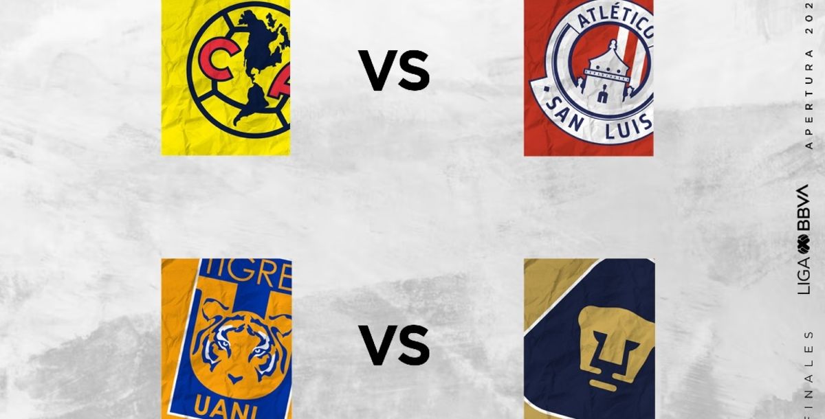 Liga MX, Liguilla, Semifinales, Horarios, Fechas, Tigres, Pumas, América, San Luis