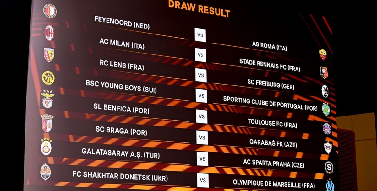 Europa League, dieciseisavos de final, Feyenoord, Roma, Santi Giménez, Milan, Rennes, Shakhtar Donetsk, Olympique Marsella, playoffs