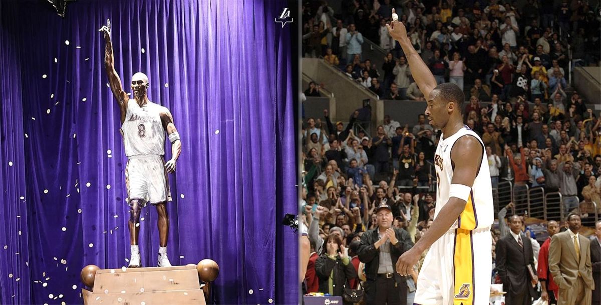 NBA, Kobe Bryant, estatua, Lakers, Los Angeles, Shaquille O Neal, Kareem Abdul-Jabbar, Magic Johnson, Jerry West, Elgin Baylor