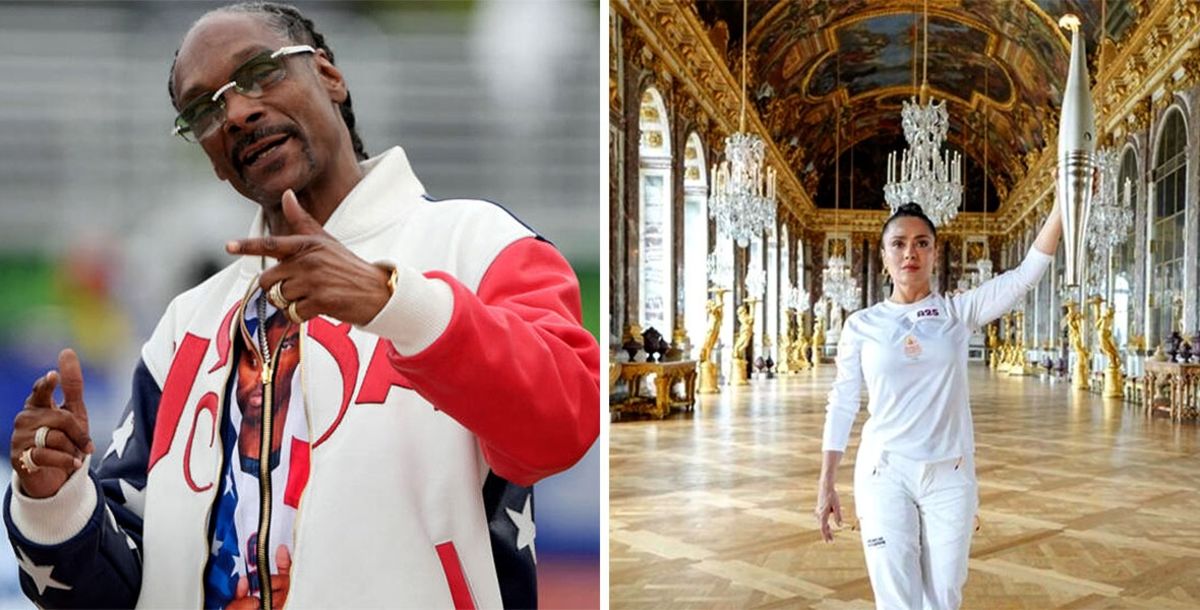 Famosos, Juegos Olímpicos, París 2024, Snoop Dogg, Salma Hayek, Laetitia Casta, MC Solaar, Mathieu Hanotin, Halle Berry, Charles Leclerc, Rio Sena, Didier Deschamps