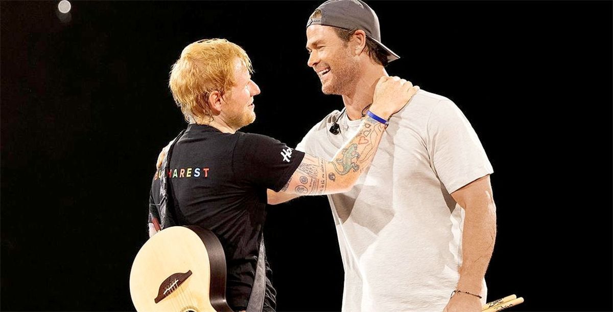 Música, Chris Hemsworth, Ed Sheeran, bateria, The Mathematics Tour, Limitless With Chris Hemsworth