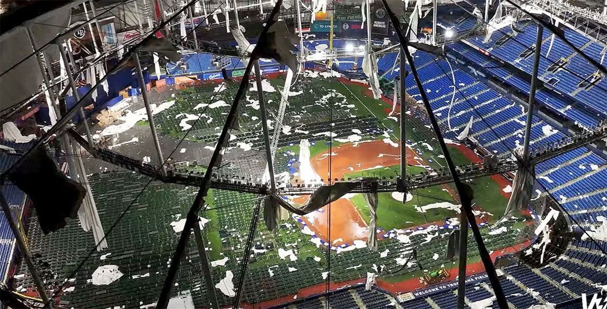 Beisbol, Grandes Ligas, MLB, Tropicana Field, Rays, Tampa Bay, Huracán Milton, Ron DeSantis, daños
