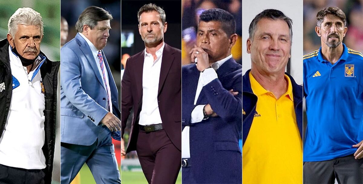 Tigres, Veljko Paunovic, Ricardo Ferretti, Miguel Herrera, Diego Cocca, Marco Antonio Chima Ruiz, Robert Dante Siboldi, Mauricio Culebro, técnicos