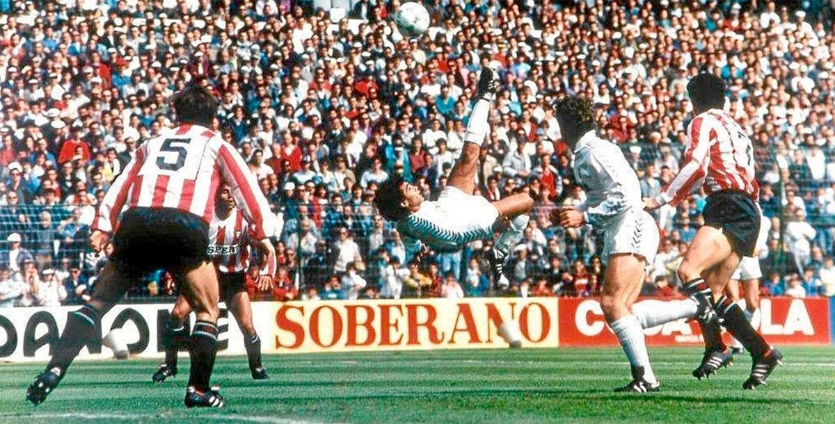 Hugo Sánchez Márquez, Real Madrid, Logronés, Señor Gol, LaLiga, 10 de abril de 1988, Estadio Santiago Bernabéu, Pentapichichi.