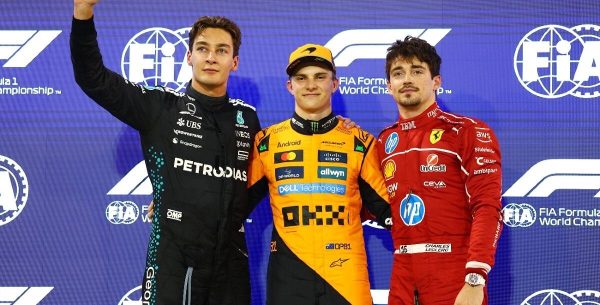 Gran Premio de Bahrein, Qualy, Fórmula 1, Oscar Piastri, pole, George Russell, Charles Leclerc, Max Verstappen
