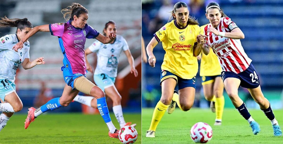 América, Pachuca, Rayadas, Chivas, Liga MX Femenil, Clausura 2025, Liguilla, Semifinales, antecedentes, historial