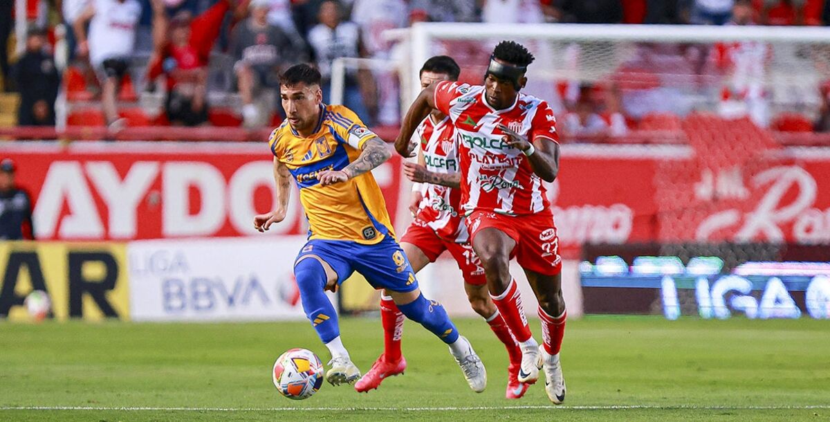 Necaxa, Tigres, Rayos, Liga MX, Clausura 2025, Liguilla, Cuartos de Final, Ida, Estadio Victoria, minuto a minuto en vivo crónica resultados goles