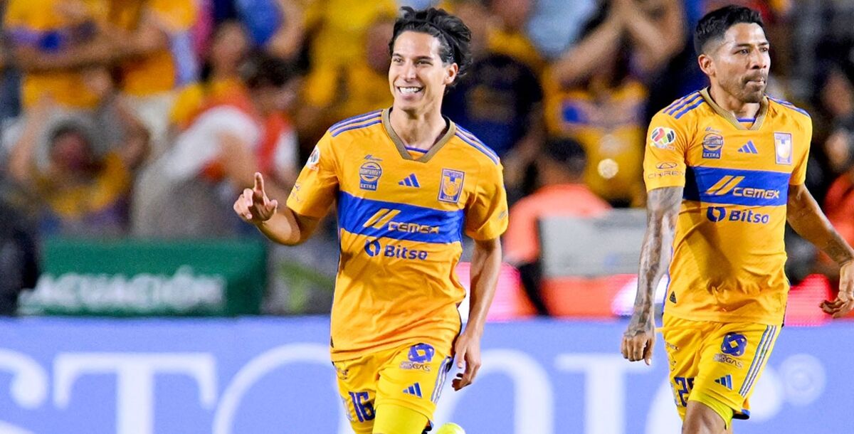 Diego Lainez, Tigres, Necaxa, Rayos, Liga MX, Clausura 2025, Liguilla, Cuartos de Final, Vuelta, 100 juegos con Tigres