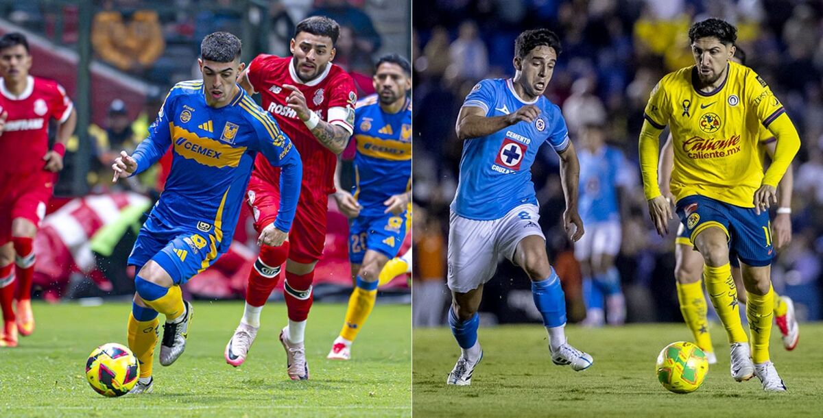 Toluca, Tigres, América, Cruz Azul, Liga MX, Liguilla, Clausura 2025, Semifinales, Toluca vs. , América vs. Cruz Azul