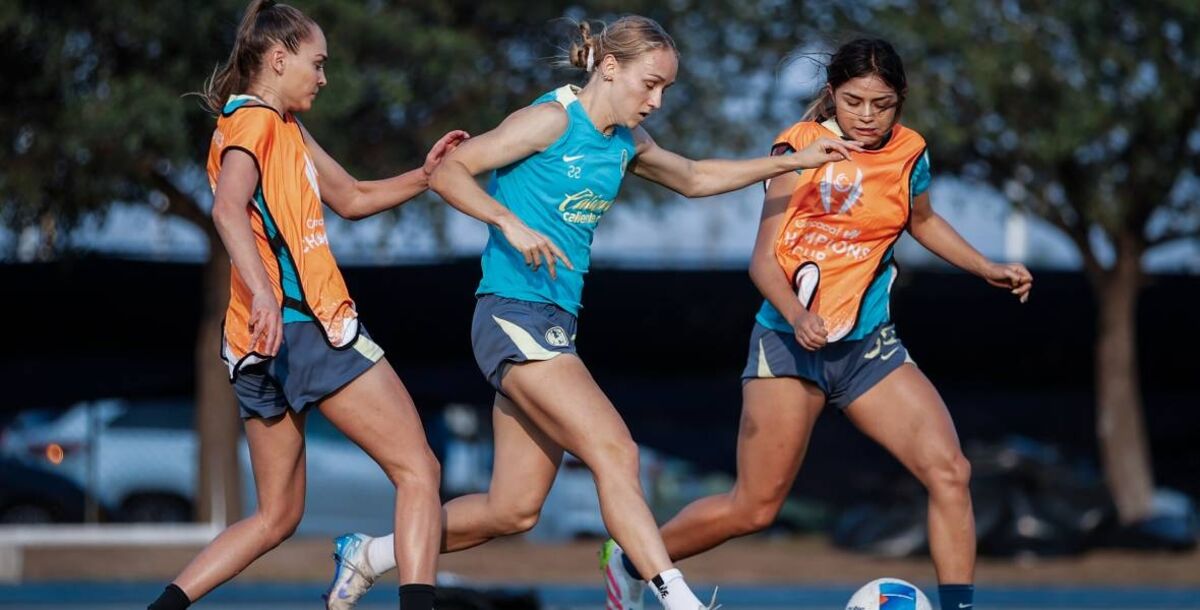 liga mx femenil, nwsl, final four, champions cup w, tercer lugar, américa, portland, entrenamiento águilas