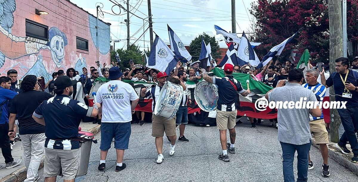 Mundial de Clubes, Rayados, Monterrey, Borussia Dortmund, Estadio Mercedes-Benz, Atlanta, color, banderas, música, trapos