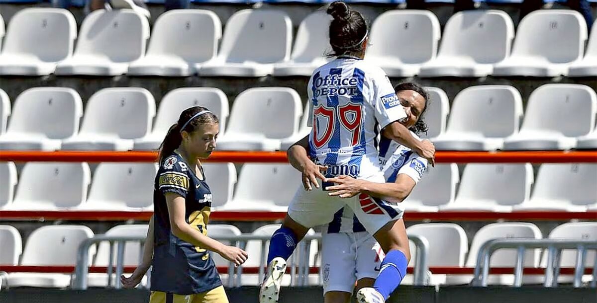 Liga MX Femenil, primer juego, Pachuca, Pumas, Estadio Hidalgo, Berenice Muñoz, Mónica Ocampo, Tigres Femenil, Rayadas, América, Chivas, campeones