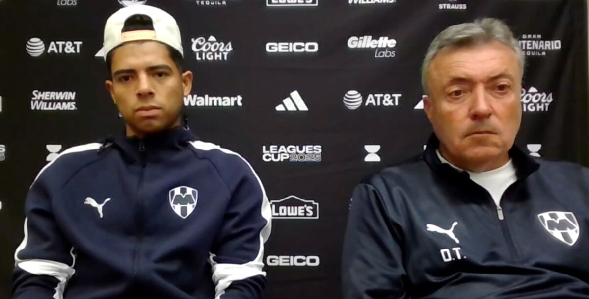 Domenec torrent, y, victor guzman, conferencia de prensa, Leagues Cup, Nelson Deossa, salio, de, Rayados