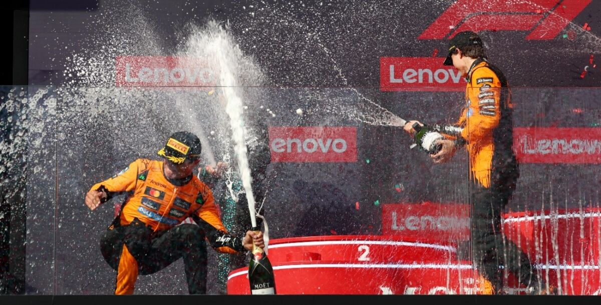 Fórmula 1, en pausa, mitad de temporada, Óscar Piastri, Lando Norris, Max Verstappen, McLaren, George Russell, Charles Leclerc
