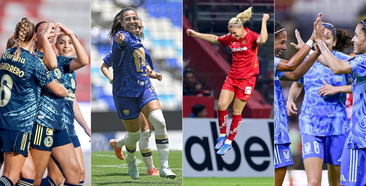 Liga MX Femenil, Apertura 2025, Jornada 6, América, Tigres Femenil, Toluca, Pumas, equipos sin perder, derrotas