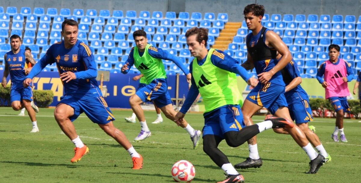 Tigres, entrenamiento, Nicolás Ibáñez, Gignac, Ozziel Herrera, América, Liga MX