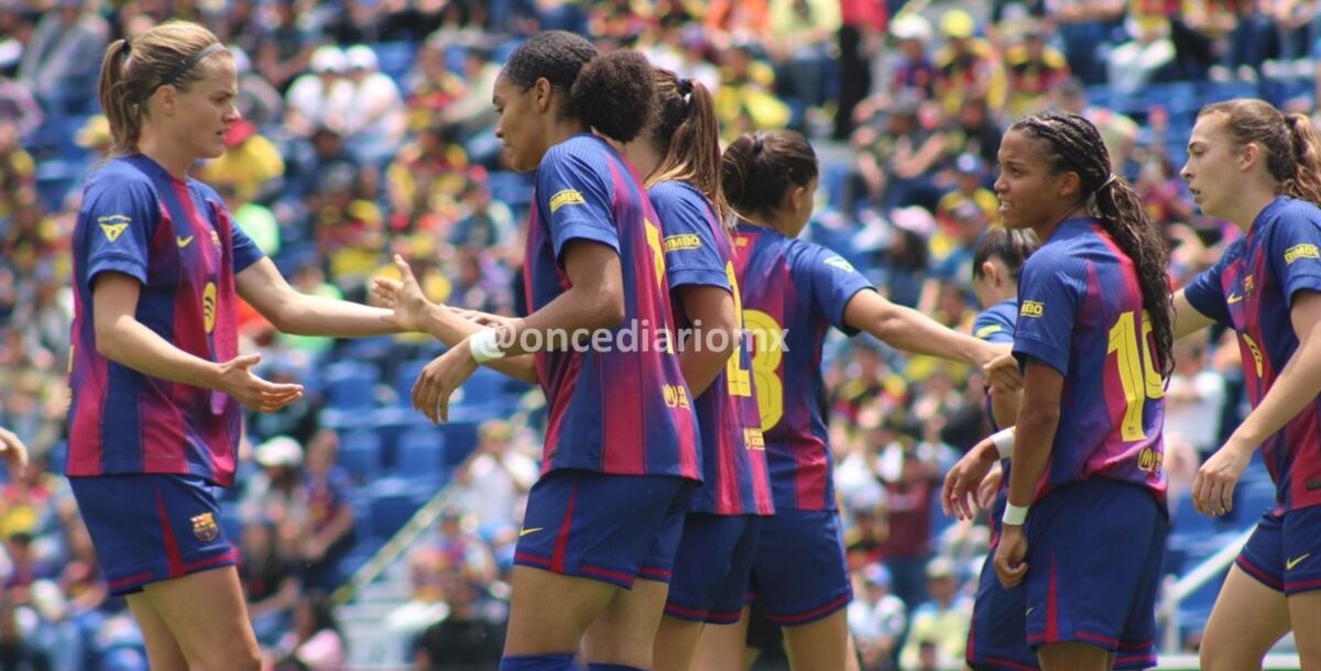 El FC Barcelona Femenino. México, Duelo de Estrellas, Liga MX Femenil, América,  Alexia Putellas, Aitana Bonmatí, Claudia Pina, Salma Paralluelo