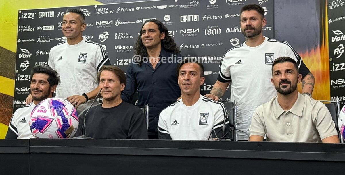 Tigres, Barcelona, Leyendas, Estadio Universitario, amistoso, Damián Álvarez, Juninho, Lucas Lobos, Rafael Sóbis, Gaizka Mendieta, David Villa, Juan Pablo Sorín