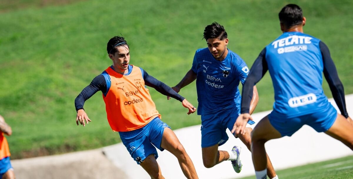 Rayados, entrenamiento, El Barrial, Sergio Ramos, Germán Berterame, Santiago Mele, Lucas Ocampos