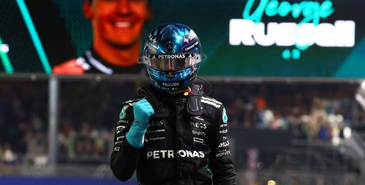 George Russell, Mercedes, pole position, Alex Albon, Carlos Sainz, Williams, descalificados, Gran Premio de Singapur, Circuito de Marina Bay
