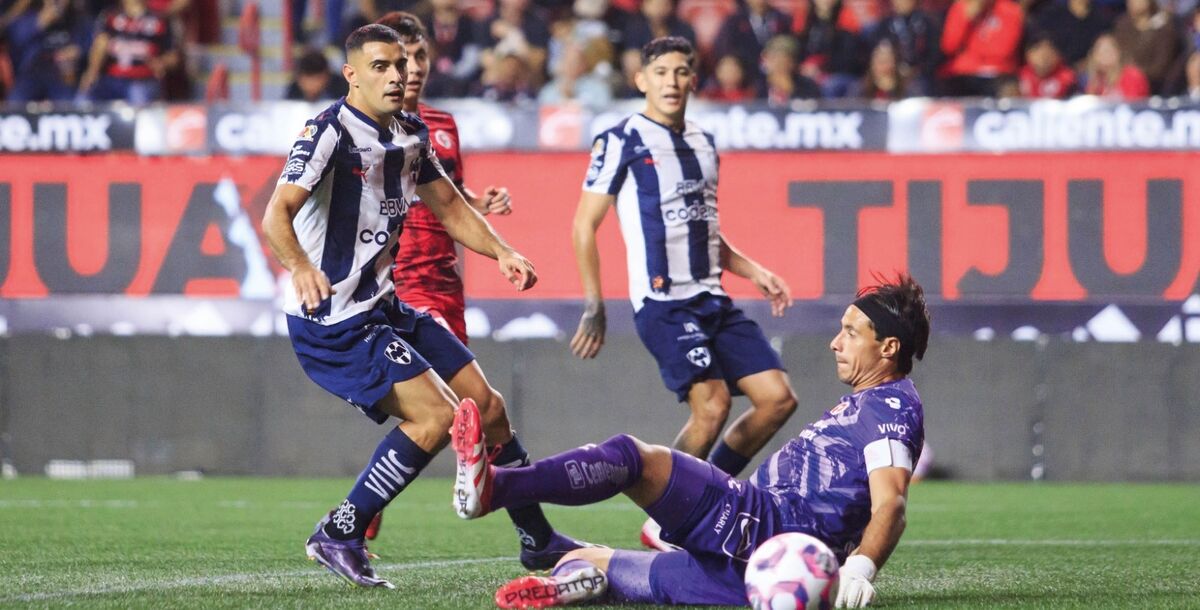 Xolos, Rayados, Monterrey, Tijuana, Liga MX, Apertura 2025, Jornada 12, Estadio Caliente, crónica, resultado, goles