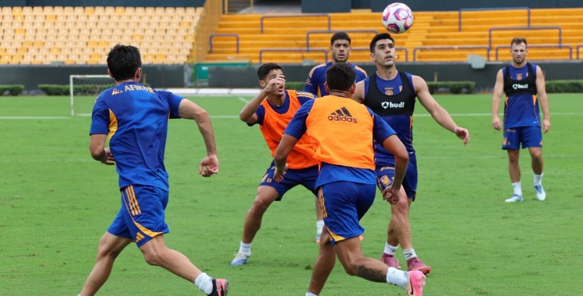 Tigres, entrenamiento, Nicolás Ibáñez, Guido Pizarro, Diego Lainez, Uriel Antuna, Diego Sánchez, Liga MX