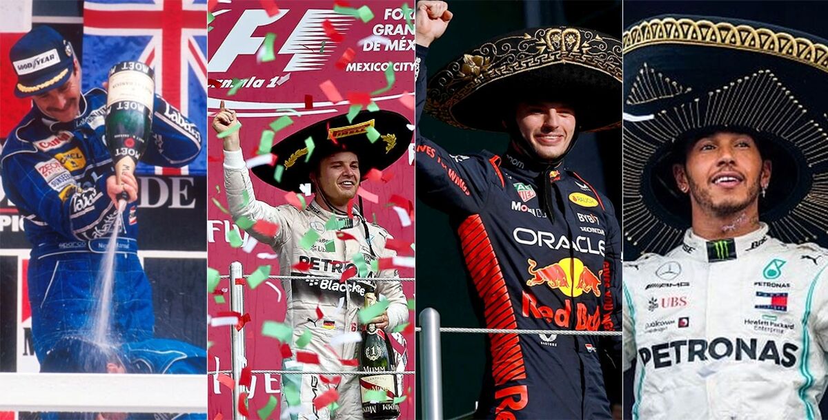 F1, Fórmula 1, México, Gran Premio de México, lista de ganadores, Jim Clark, Nigel Mansell, Alain Prost, Max Verstappen, Lewis Hamilton, Gran Premio de la Ciudad de México